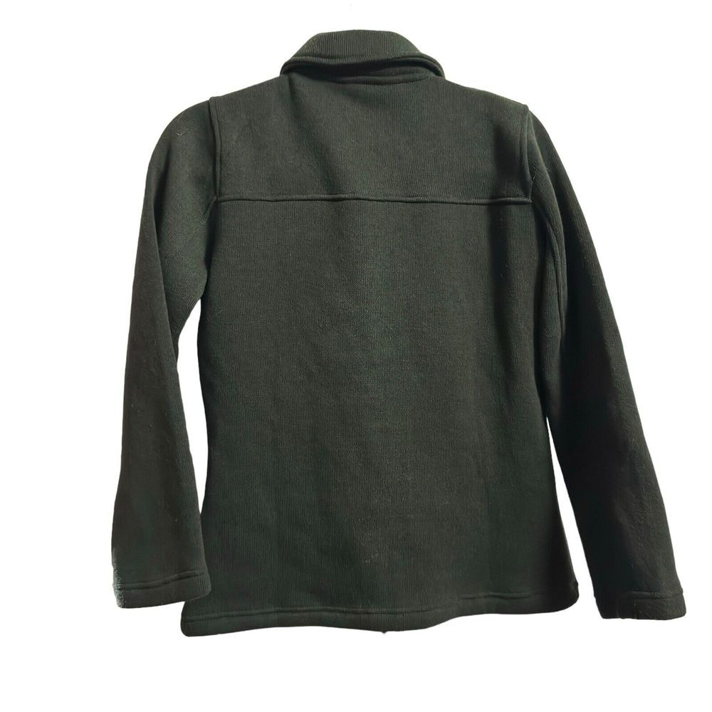 Woolrich Jacket Women's Petite M Green Zip Long Sleeve Sweater Jacket - Picture 2 of 7